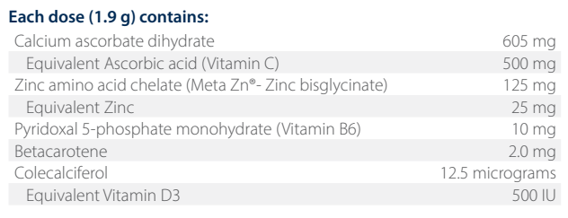 Metagenics Meta Zinc With Vitamin C Orange Flavour 114g