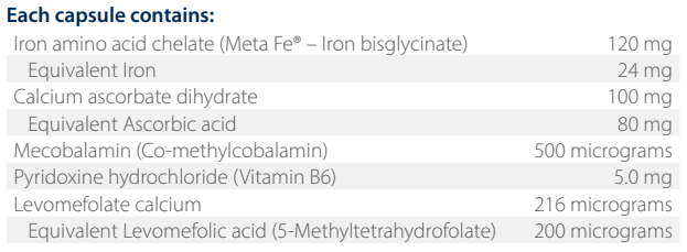 Metagenics Hemagenics Iron Advanced 30 Capsules