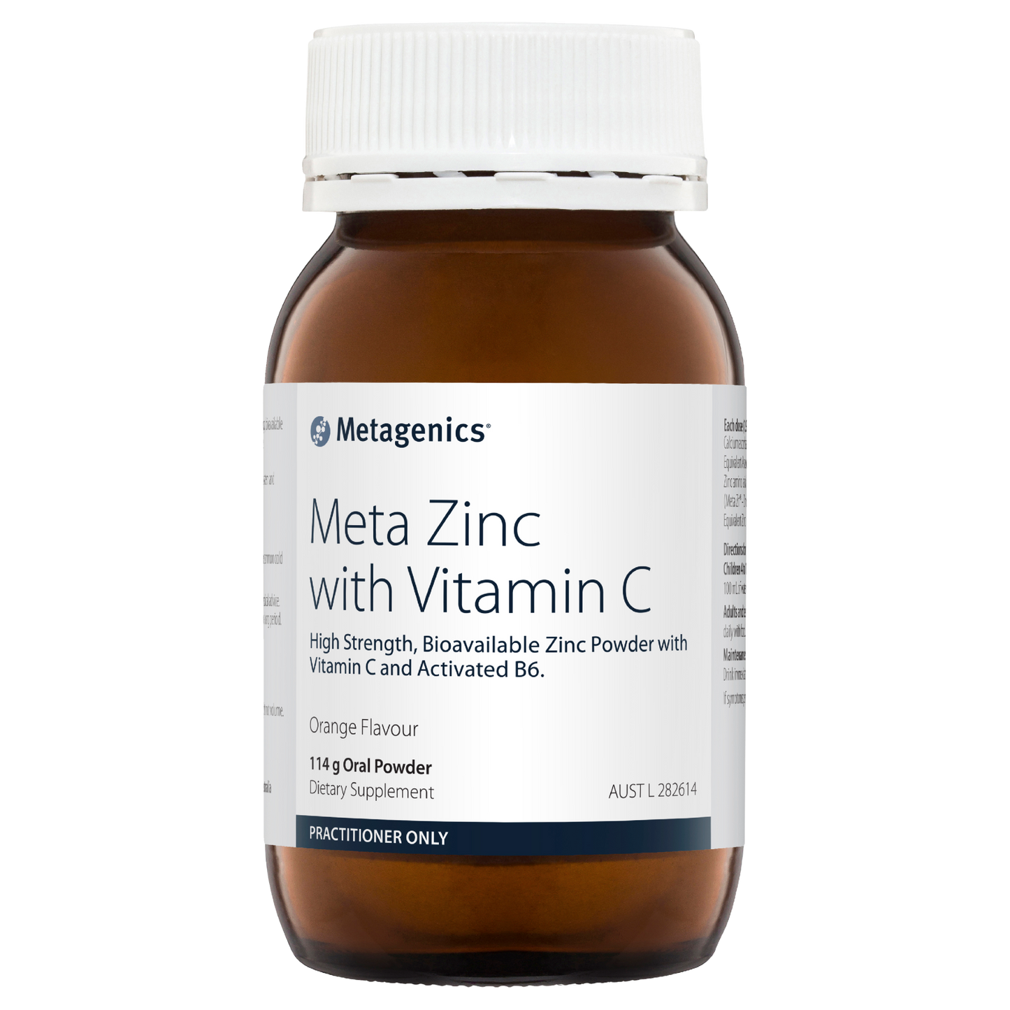 Metagenics Meta Zinc With Vitamin C Orange Flavour 114g