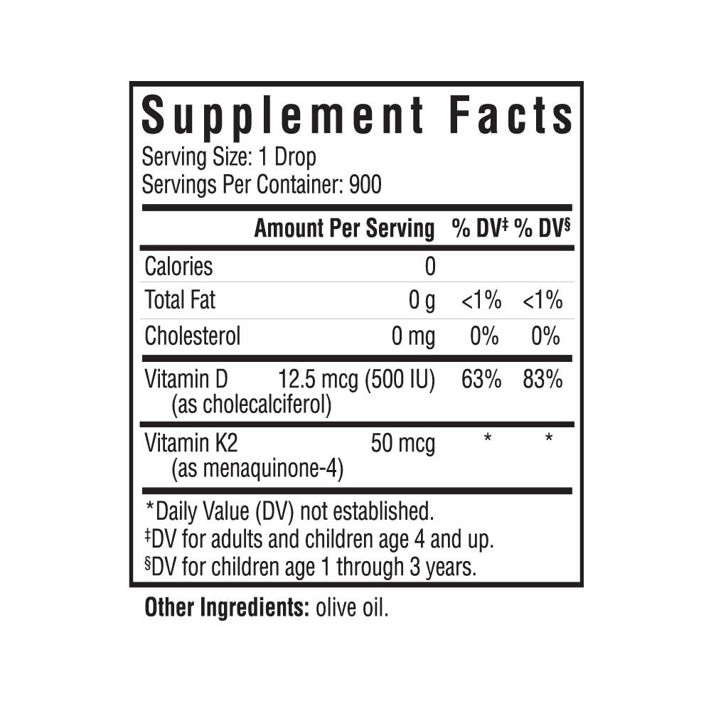 Seeking Health Vitamin D3/K2 - 30ml