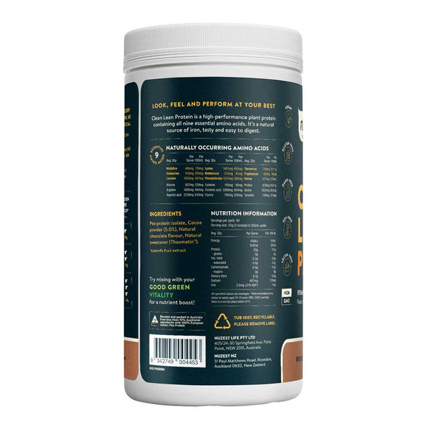 Nuzest Clean Lean Protein Rich Chocolate